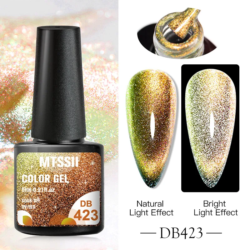 

Mtssii Reflective Cat Eye Nail Gel Polish 6ML Galaxy Chameleon Gel Nail Art Glitter Magnetic Varnish Semi Permanent Base Top Gel