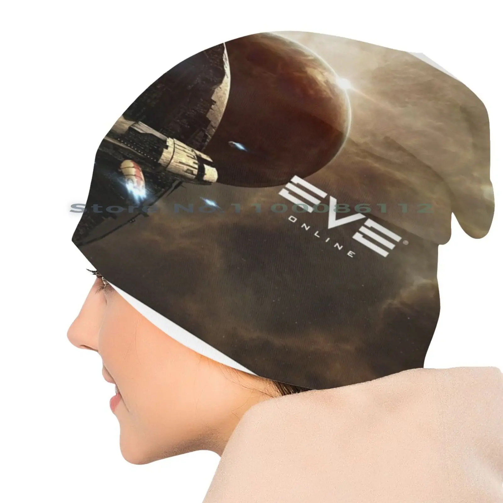 Онлайн-геймерская маска для лица Eve вязаная шапка магазин на заказ белая