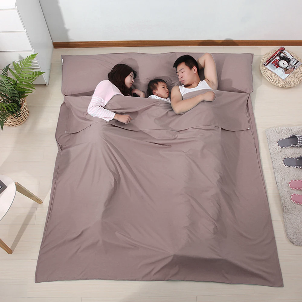 Легкий спальный мешок лайнер для отдыха на открытом воздухе туристический лист