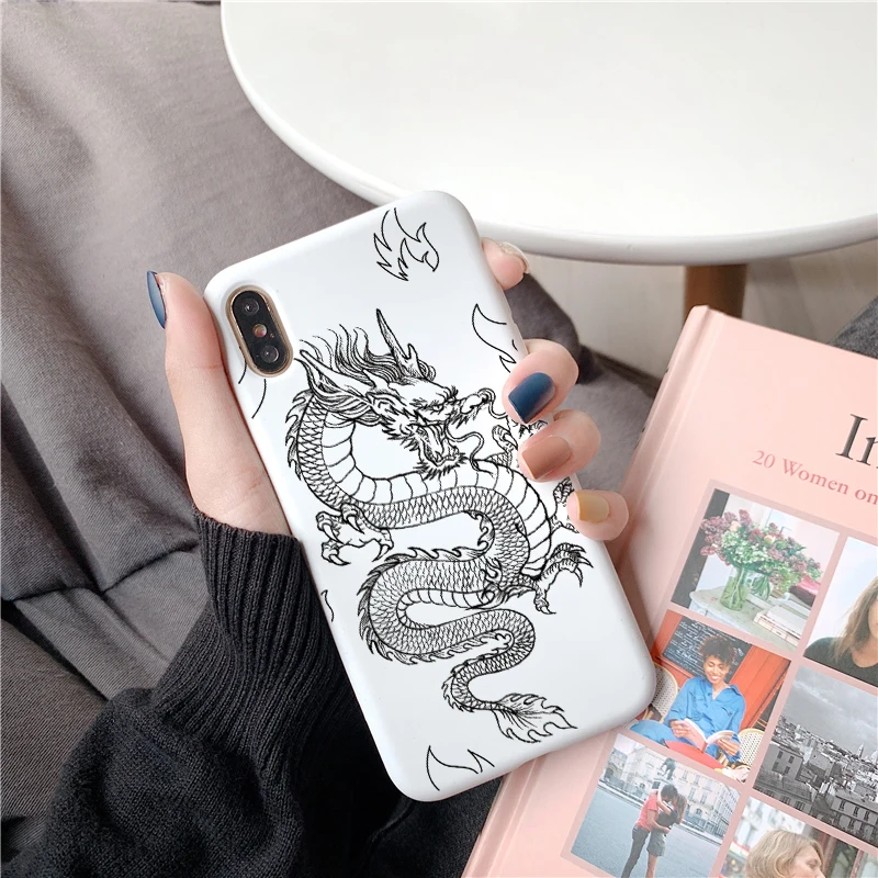 Black Dragon Case For Samsung Galaxy S21 S20 FE S10 S9 S8 Note 20 Ultra 10 Plus Pro Lite S10e S7 Edge J6 2018 J5 J7 Fundas | Мобильные
