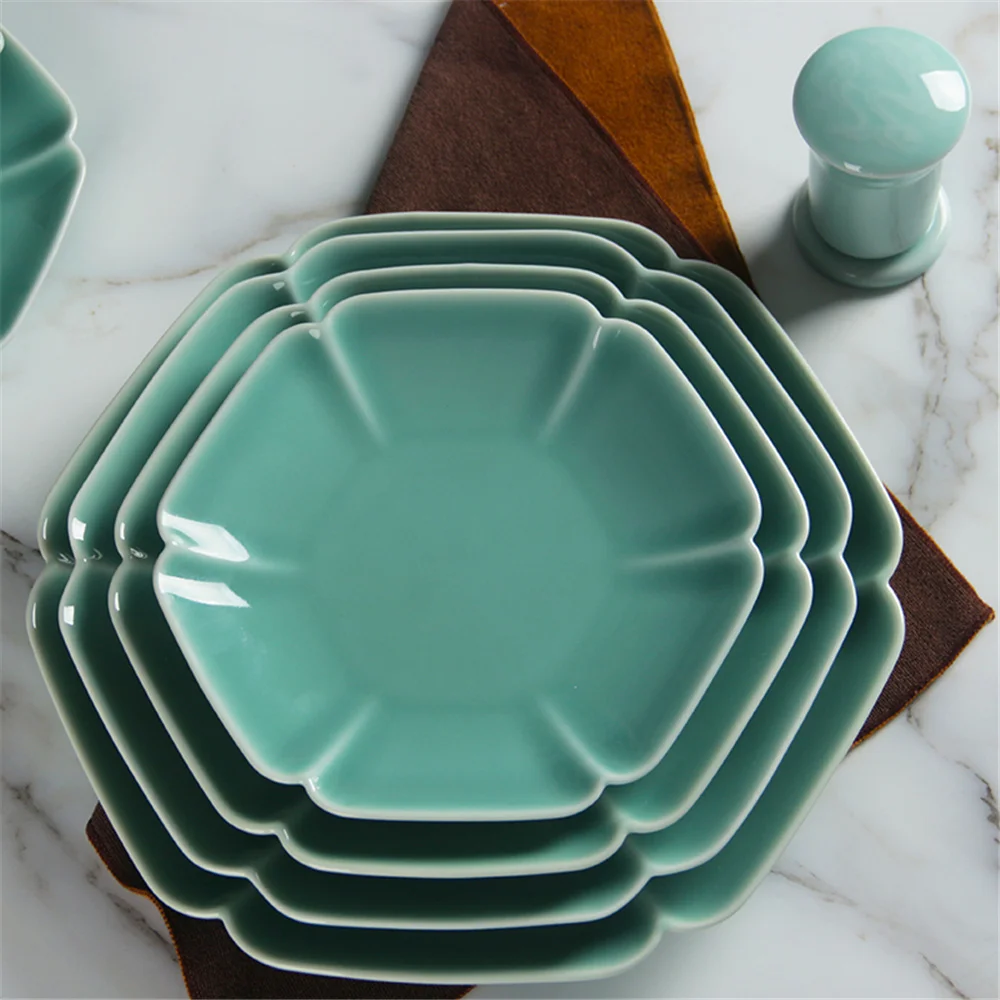 

Plates for Salad Microwave Safe Fruit Sushi Sauce Seasoning Dish Ceramic Combination Dinnerware Porcelain Tableware
