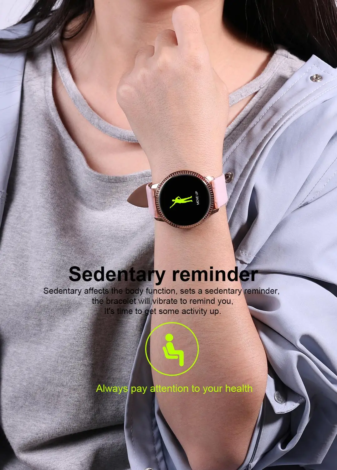 Модные часы smart watch CF18 1 22 дюймов Водонепроницаемый IP67 Мониторинг Артериального