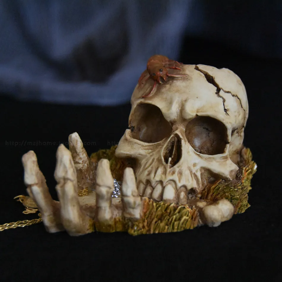 Пепельница с черепом из смолы креативное кольцо для ювелирных изделий