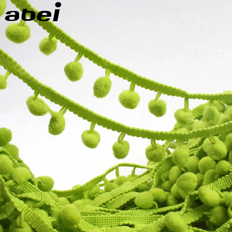 

2 yards Pom Pom Lace Trim Ball Ribbon Pompom Fringe Ribbon Sewing Lace Kintted Fabric Handmade DIY Craft Accessories