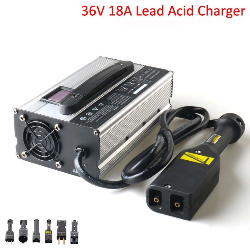 

900W 36V 18A Golf Cart Lead Acid Battery Charger 36 Volt 18 AMP TXT Crowsfoot Style Connector 44.1V For 36V EZGO Ebike Charger