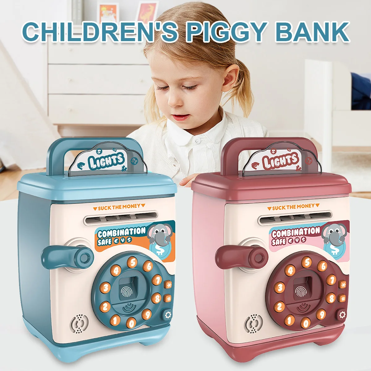 

Электронная Копилка, забавный мини-Банкомат, обучающая копилка с автоматическим прокручиванием монет, игрушка для экономии отпечатков пал...