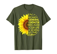 i became general contractor sunflower t shirt