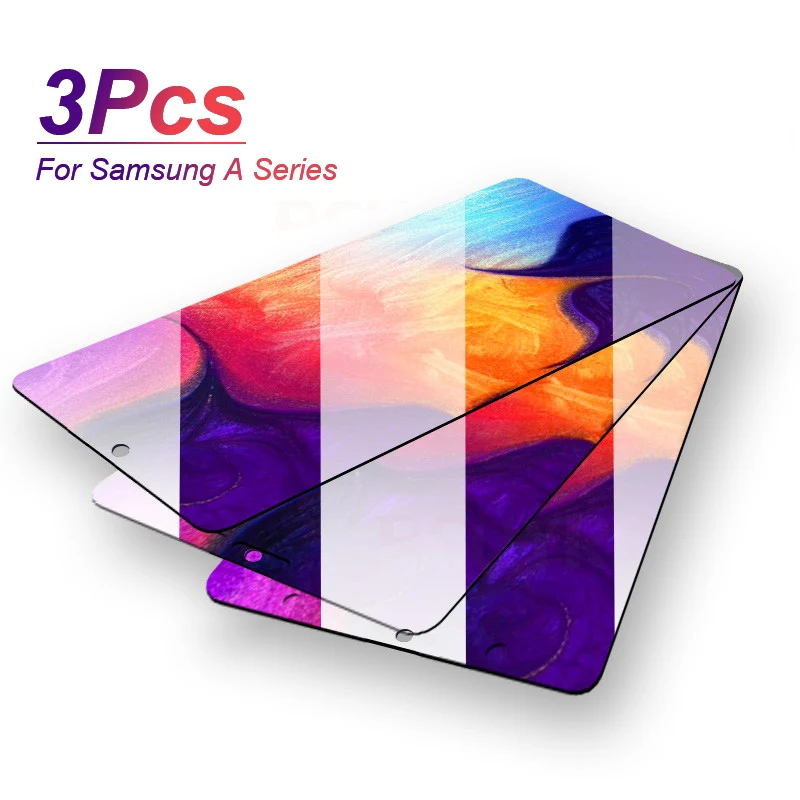 Защитное стекло закаленное для Samsung Galaxy A50/A40/A30/A70/A20/A10/A50/A80/A60/A505F 3 шт. | Мобильные
