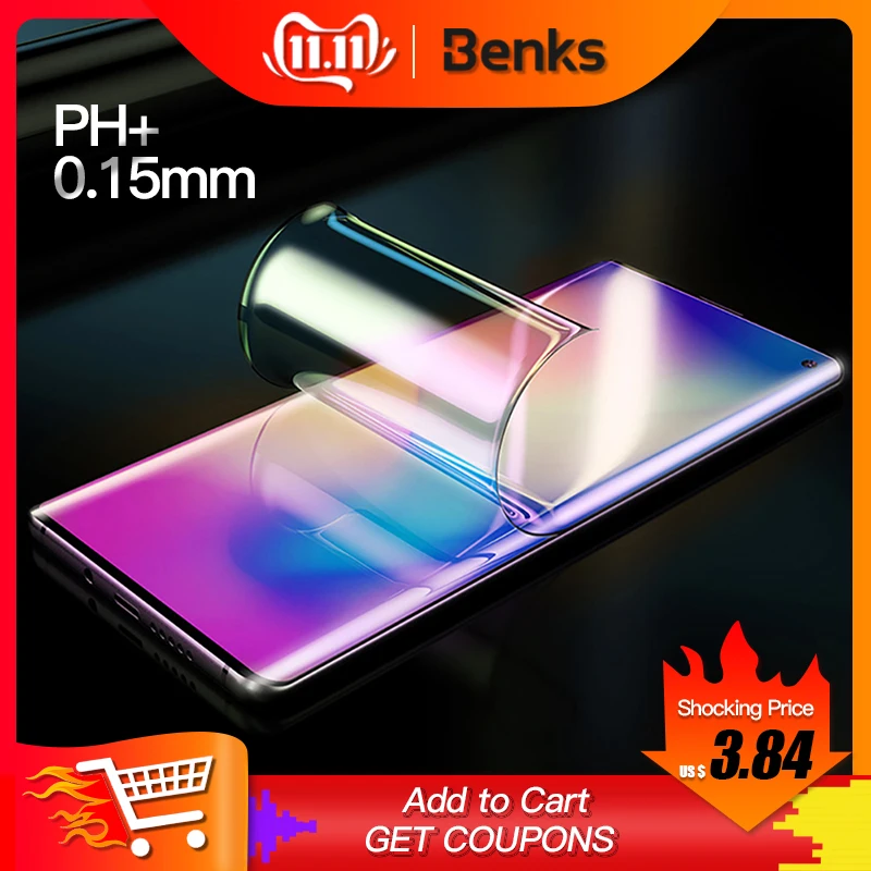 Benks 3D полное изогнутое покрытие из закаленного стекла для samsung Galaxy S10 Plus