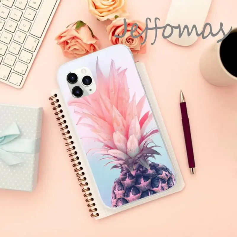

Pineapple fruit design Phone Case Transparent for iPhone 11 12 mini pro XS MAX 8 7 6 6S Plus X 5S SE 2020 XR