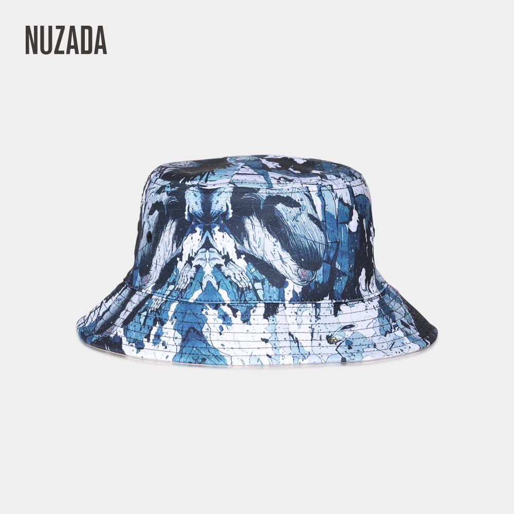 

Новинка, летняя Панама NUZADA с принтом Piranha, летняя уличная Панама в стиле хип-хоп, хлопковая шляпа от солнца, легко упаковывается