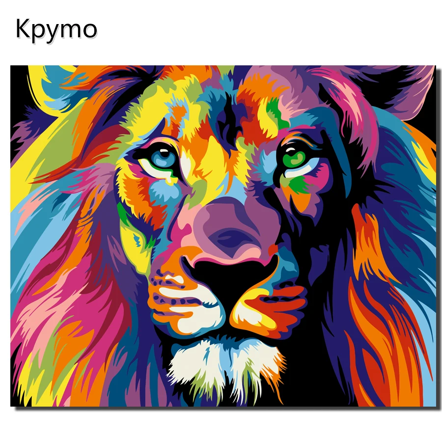 Kpymo Безрамная DIY картина маслом по номерам ручная роспись холст современная для