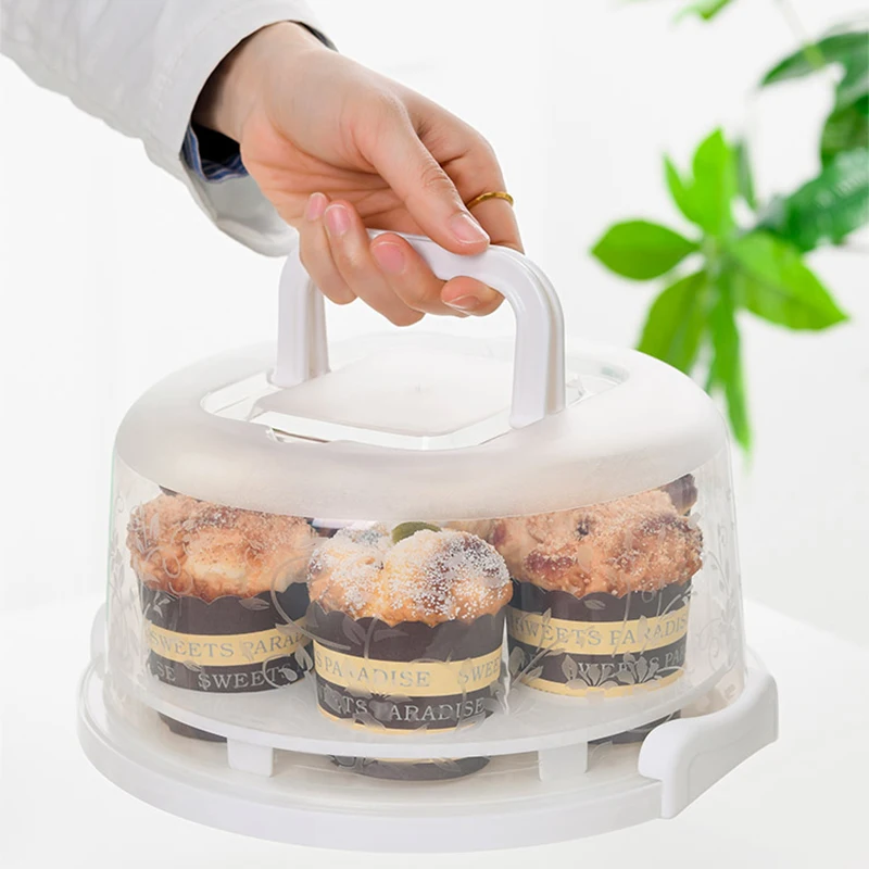 

Portable Cake Storage Box Baking Packaging Box Birthday Cake Wedding Dessert Fruit Visible Storage Box Kitchen Baking Tools