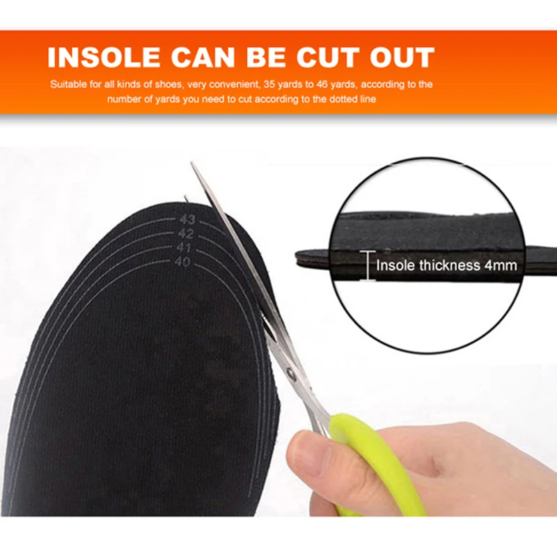 

PARATAGO Outdoor USB Heated Shoe Insoles Winter Feet Warmer Electricl Heating Insoles Sock Pad Mat Washable Cutable Unisex P7101