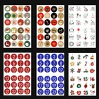 Рождественские наклейки 24 обратного отсчета, новые рождественские Подарочные Упаковочные сумки, милые канцелярские товары, наклейки с благодарностью