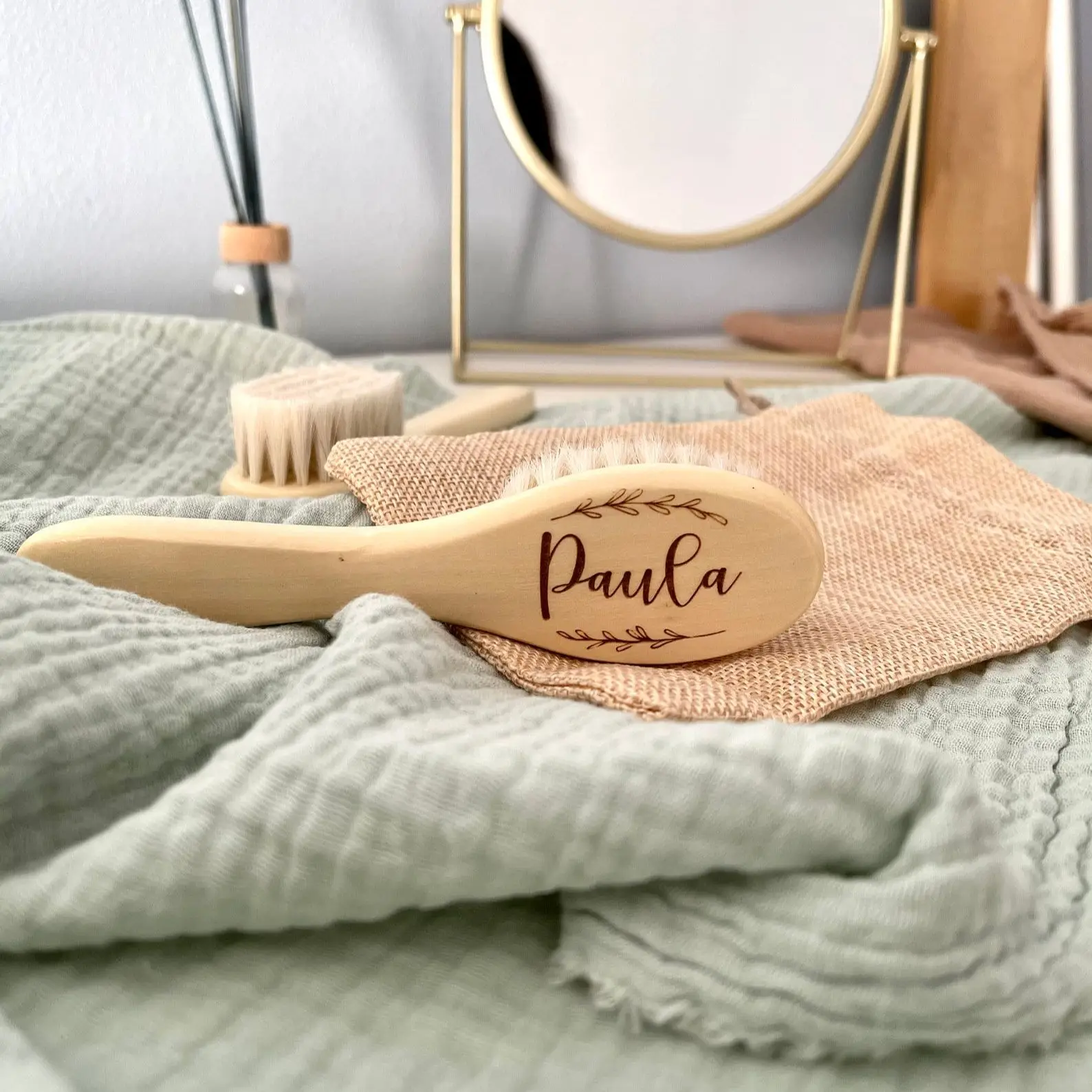 Персонализированная Детская щетка массажер для головы новорожденного