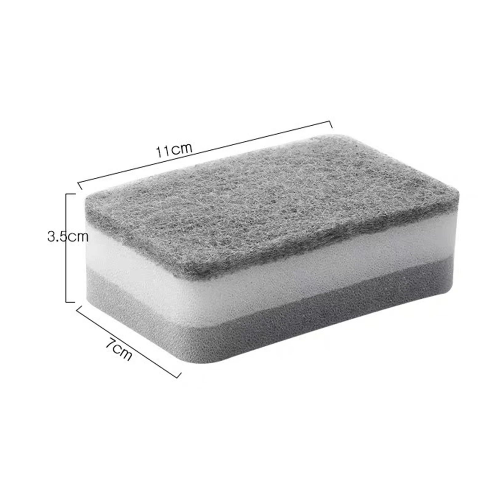 

5Pcs/Set Household Double Side Three Layer Sponge Cleaning Scouring Pads Wipes