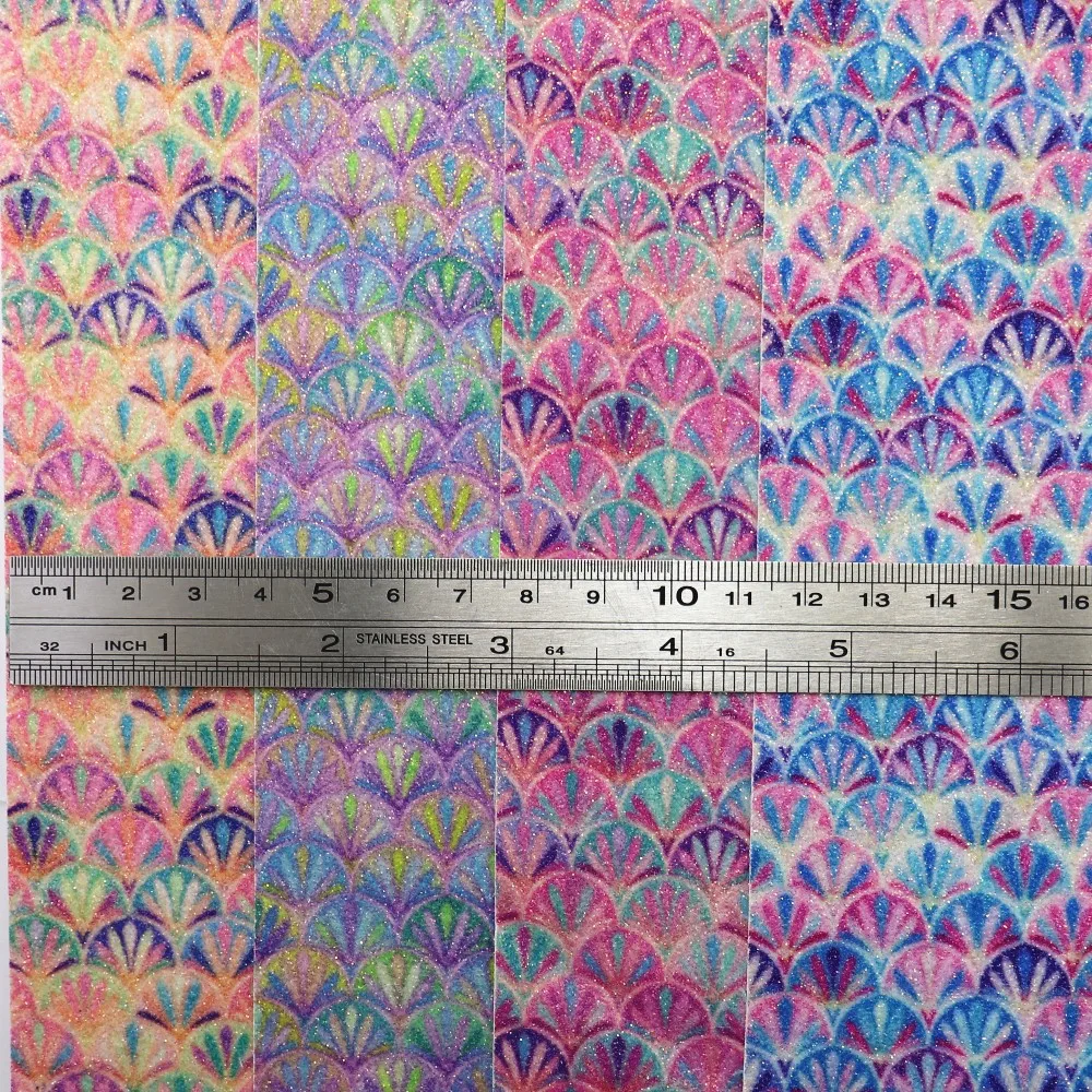 Рулон чешуи рулона 30 см х 134 из искусственной кожи с блестками для сережек бантов