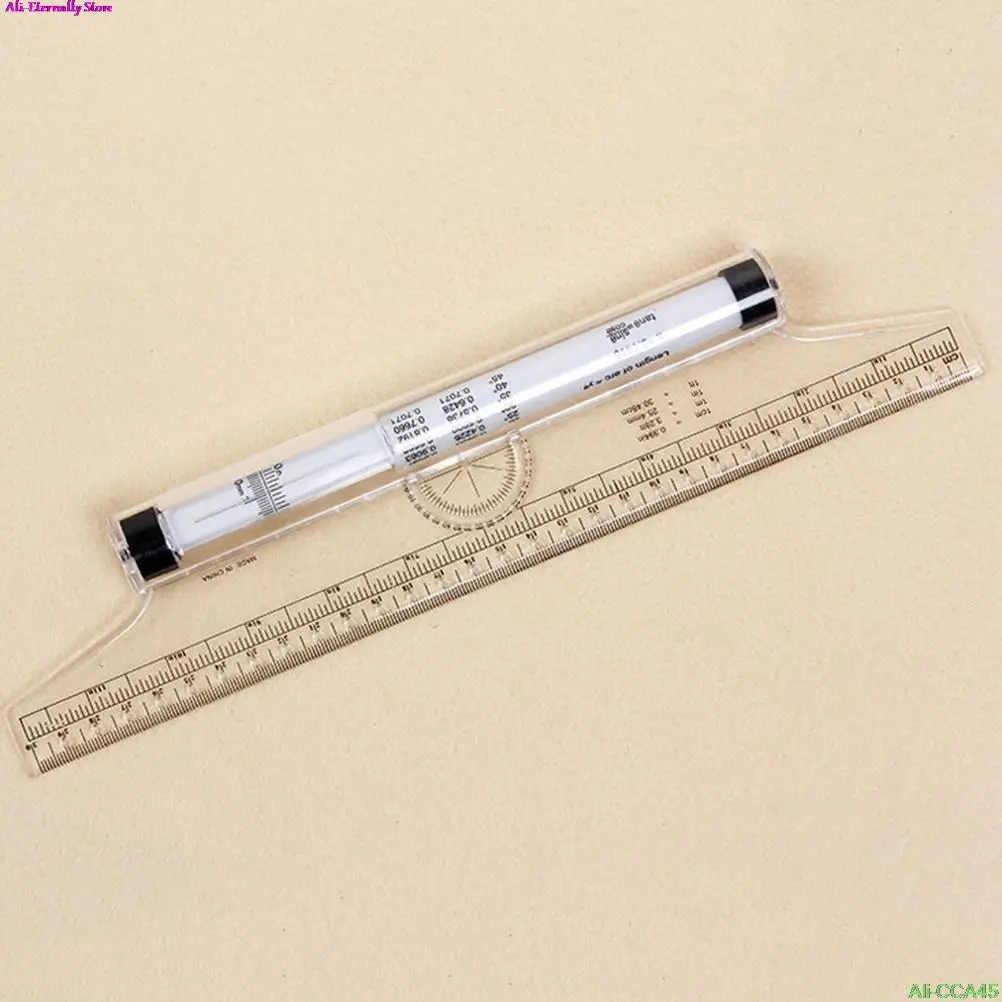 

Clear Metric Parallel Multi-purpose Drawing Rolling Ruler Plastic Foot Chiban Angle Rulers Balancing Scale School Office Tools