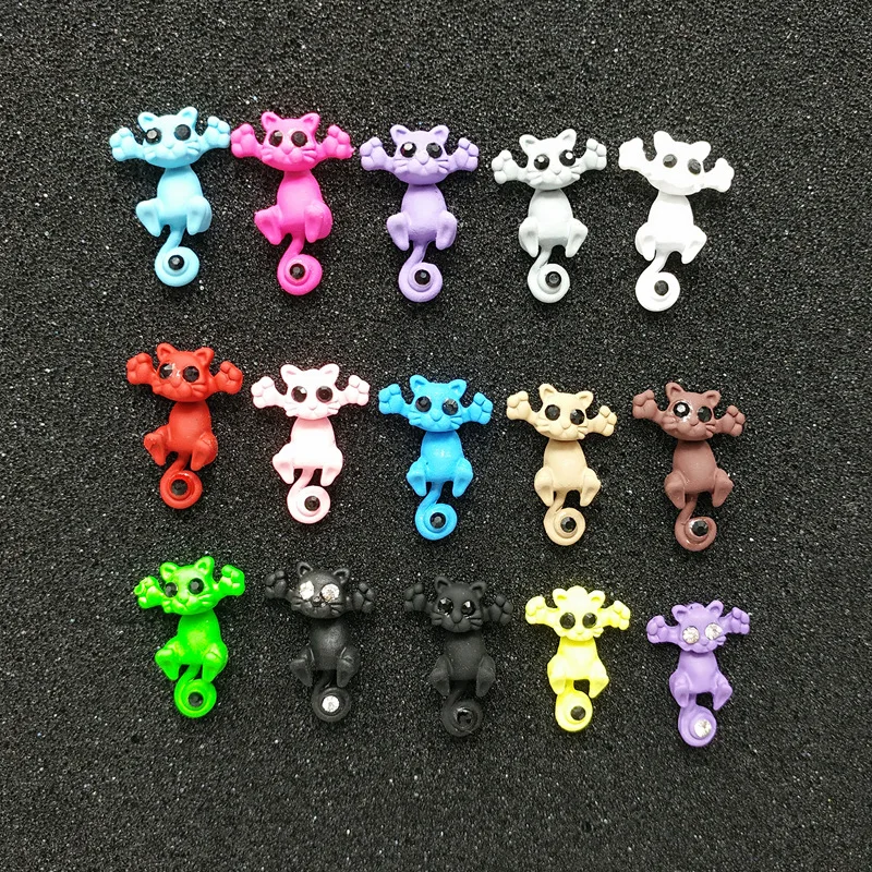 

New Multiple Color Classic Fashion Kitten Animal brincos Jewelry Cute Cat Stud Earrings For Women Girls Dropshipping