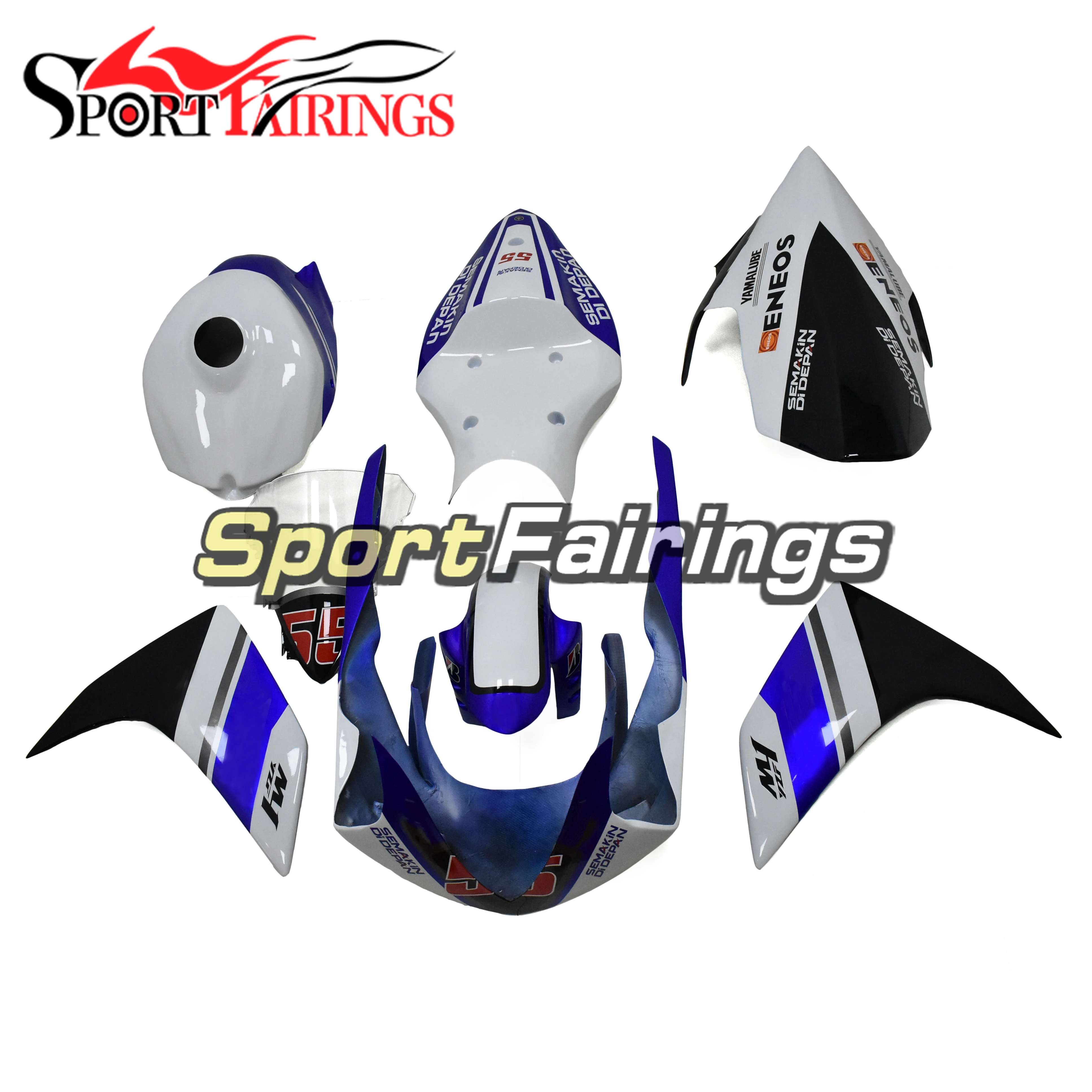 Стекловолокно гонки Полный обтекатели для Yamaha YZF1000 07 08 R1 2007 2008 YZF мотоцикл