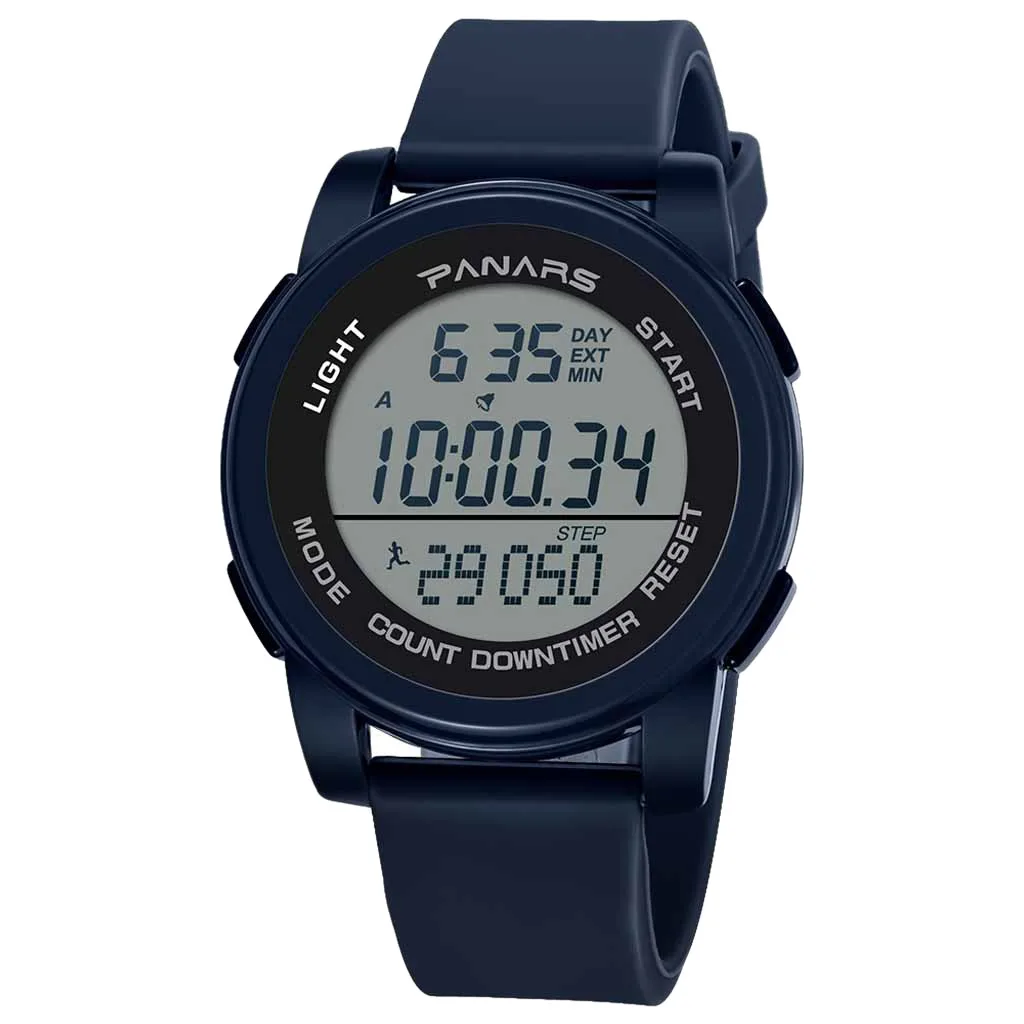 Новинка 2019 модные спортивные часы PANARS мужские электронные водонепроницаемые |