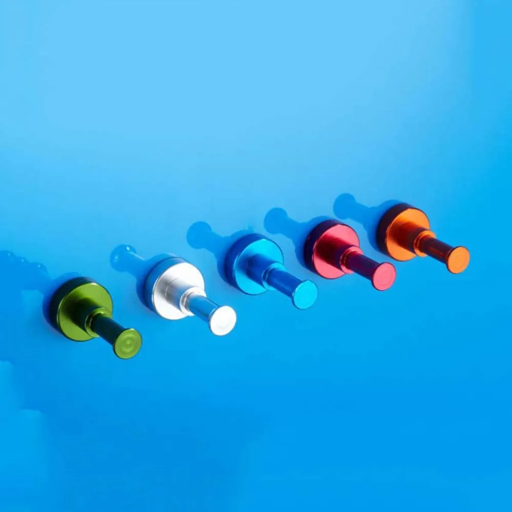 

10 Pcs Colorful Wall Hooks with Screws Hook Doebel Aluminium Towel Holder for Shower Bathroom Kitchen(Random Color)