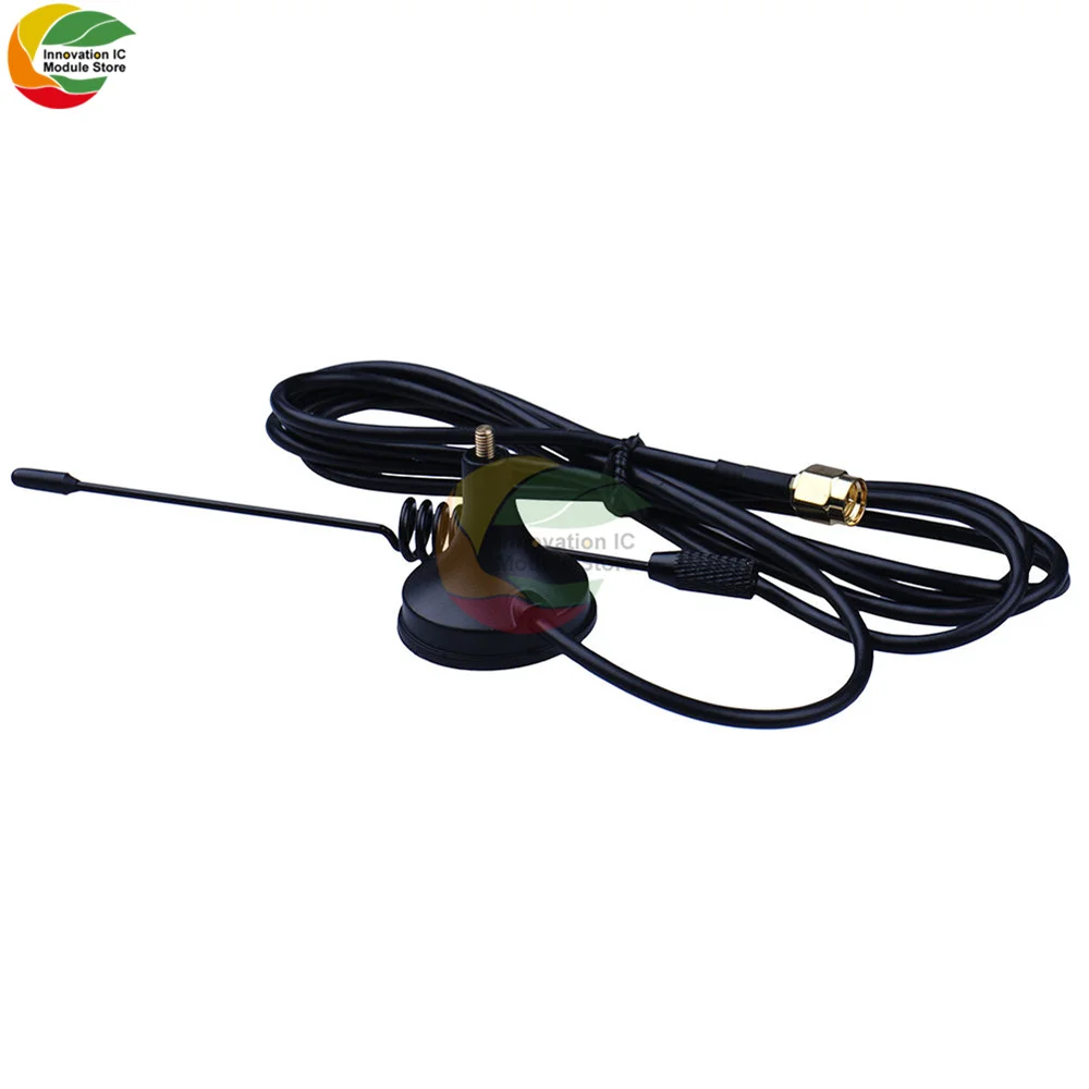 Антенна Ziqqucu GSM GPRS WCDMA 5dBi RG174 кабель 3 м SMA многочастотный 433 МГц 2G 3G всенаправленная