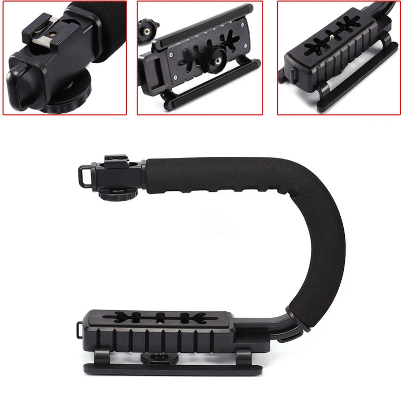 

C-Shape Video Handle Stabilizer Grip Bracket Holder For SLR DV Camera UK SELLER