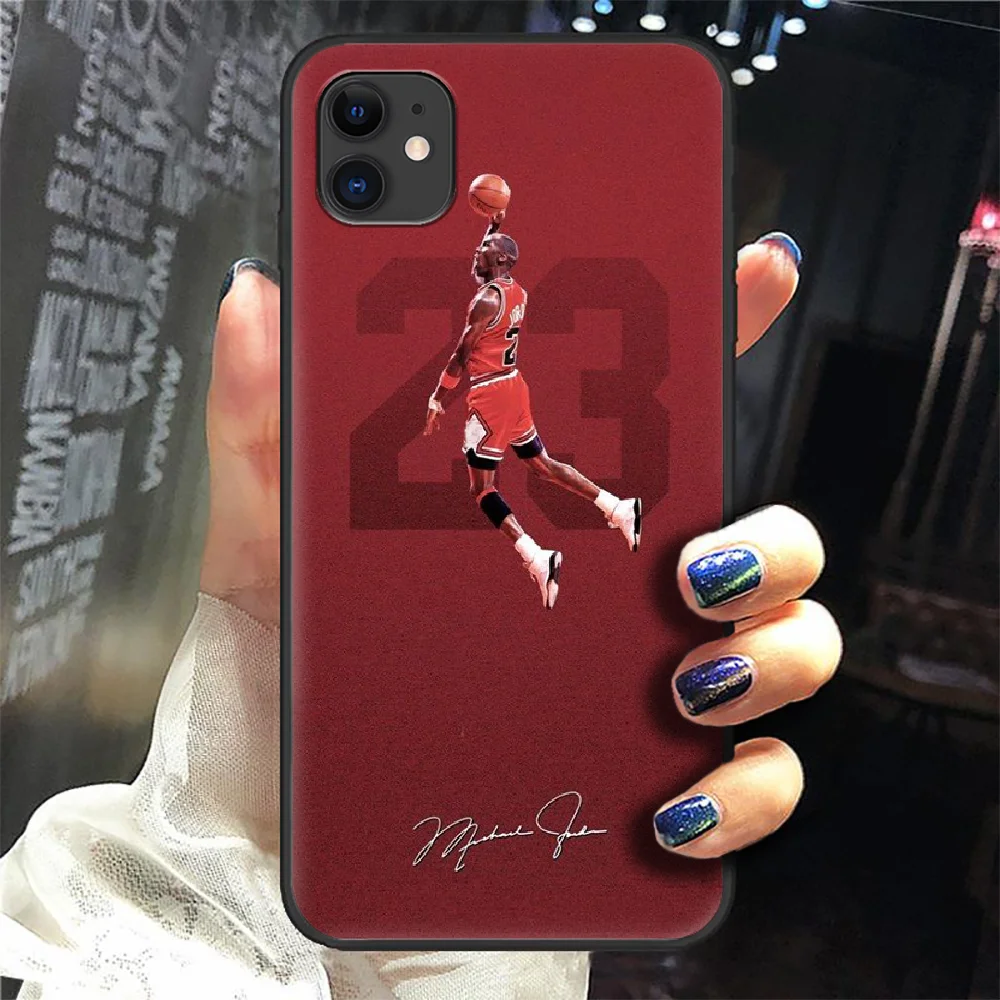 

Basketball Jordan 23 Phone Case For Iphone 5 5S SE 2020 6 6S 7 8 Plus 11 12 Mini X XS XR Pro Max black Funda Tpu Back Luxury