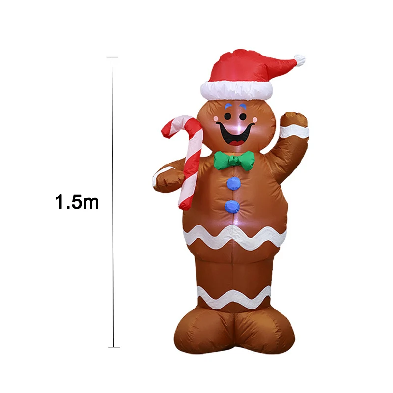 Новый надувной Рождественский Санта Клаус Пряничный Снеговик светодиодный