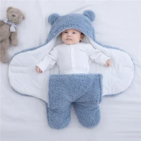 sleeping bag for newborns in autumn and winter super fleece and soft wrapping sleeping bag baby bedding