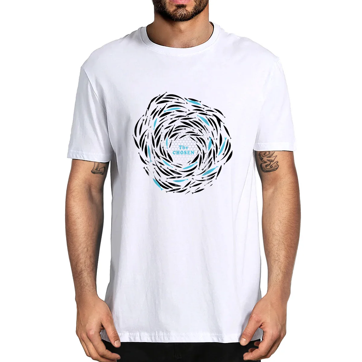 

100% Cotton Cycle Fish The Chosen Merch Against The Current Enthusiast Funny Unisex Oversized Men Novelty T-Shirt Women Soft Tee