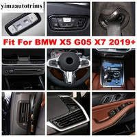 window lift dashboard ac air steering wheel gear panel cover trim for bmw x5 g05 x7 2019 2022 carbon fiber accessories interior