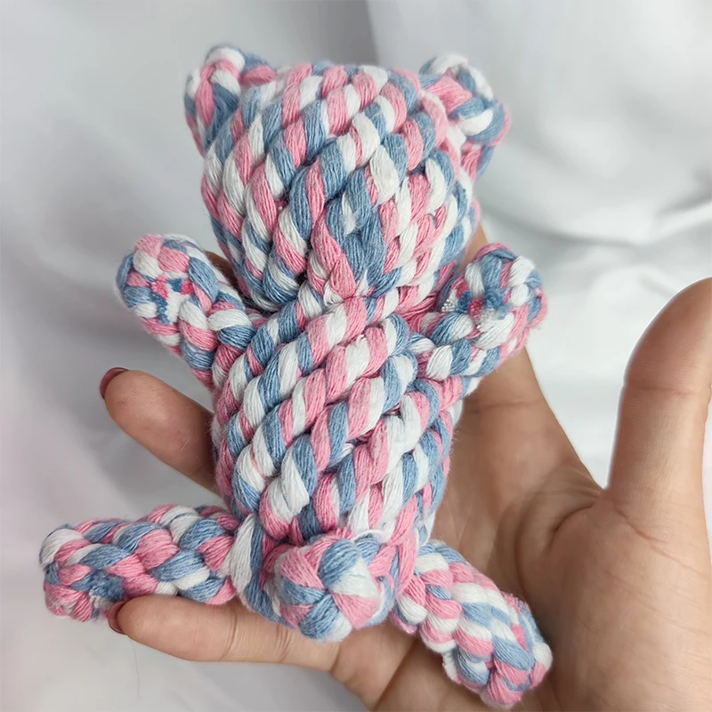 MZHQ 1 шт. веревка игрушка супер мягкий медведь Форма из хлопчатобумажного каната