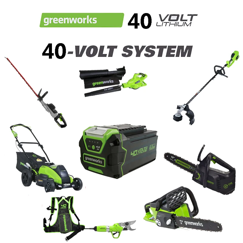GreenWorks 29472 G-MAX 4Ah/5Ah/6Ah литий-ионный аккумулятор 40V Батарея высокое качество эко