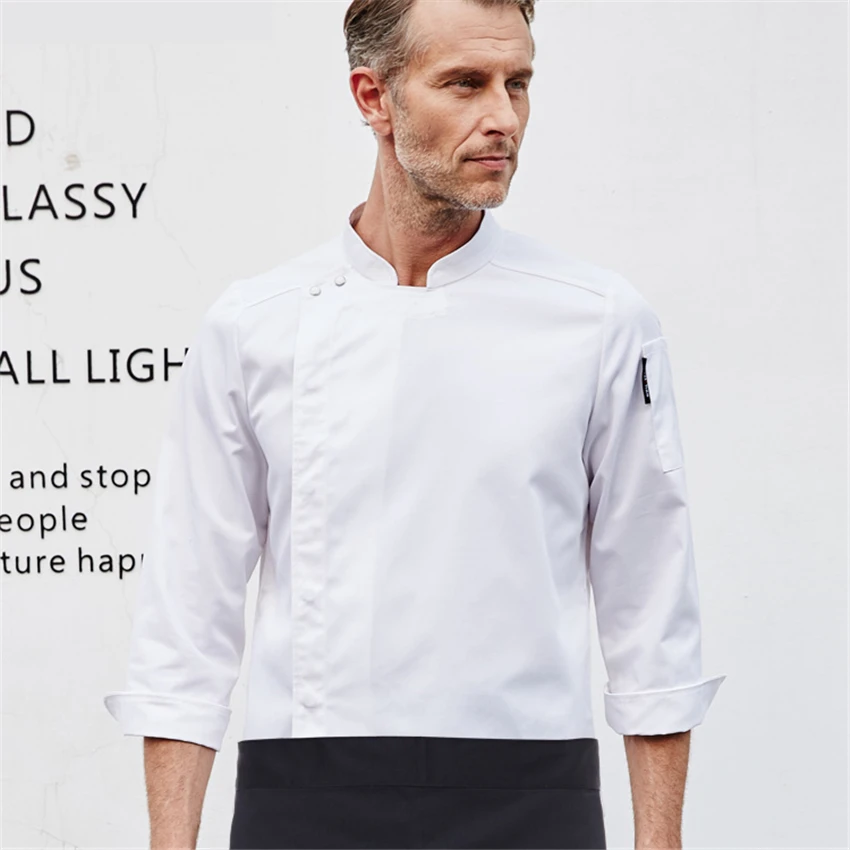 Новая мужская униформа шеф повара куртка для обслуживания еды одежда