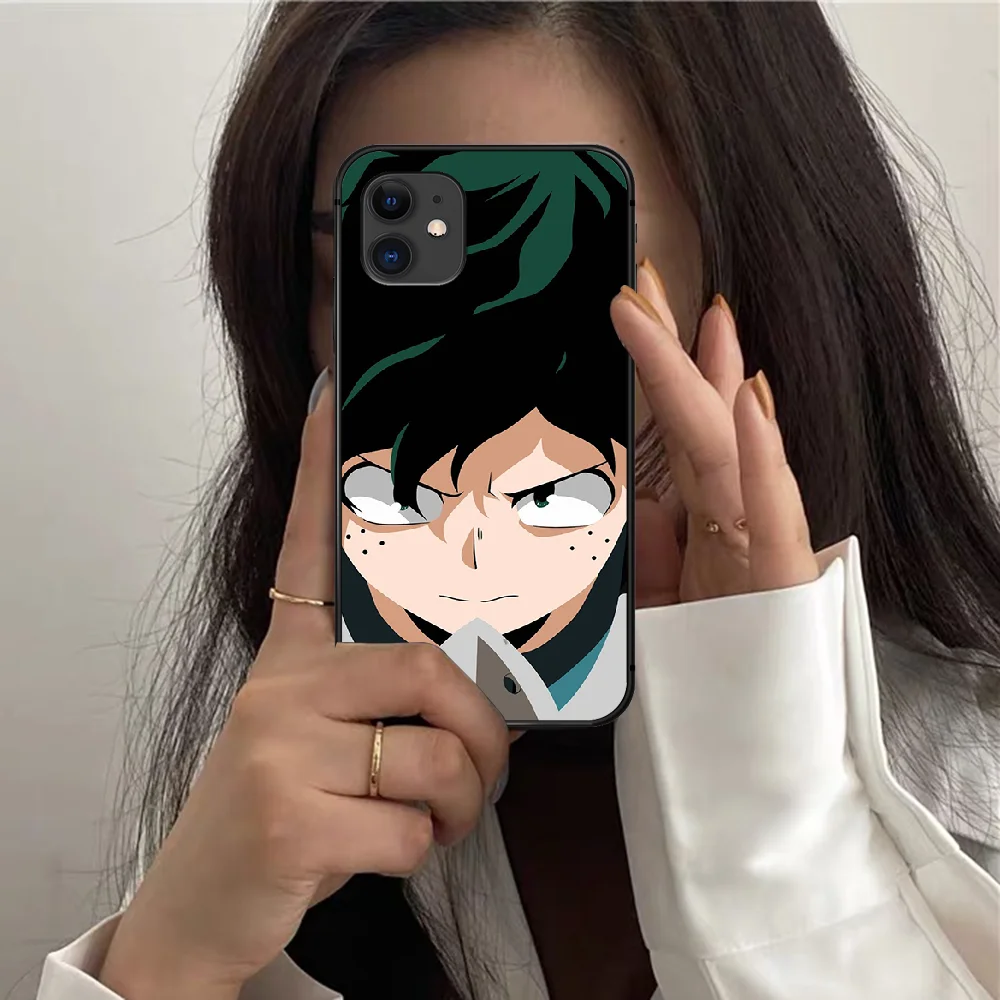 

My hero Academia Deku Phone Case For Iphone 12 Mini 11 PRO X XR XS MAX 6 6s 7 8 Plus 4 5 5s SE 2020 black Shell Soft Prime