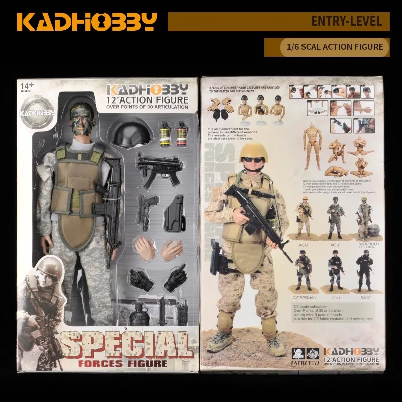 Фигурки солдат в масштабе 1/6 12 дюймов 30 см модель спецназа с аксессуарами для