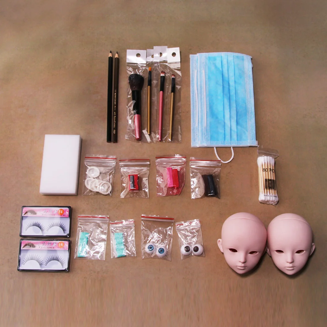 

Начинающих DIY Макияж для начинающих набор инструментов для BJD кукла (15 инструменты/без канифольный лак, средство для снятия макияжа и клеем) ...