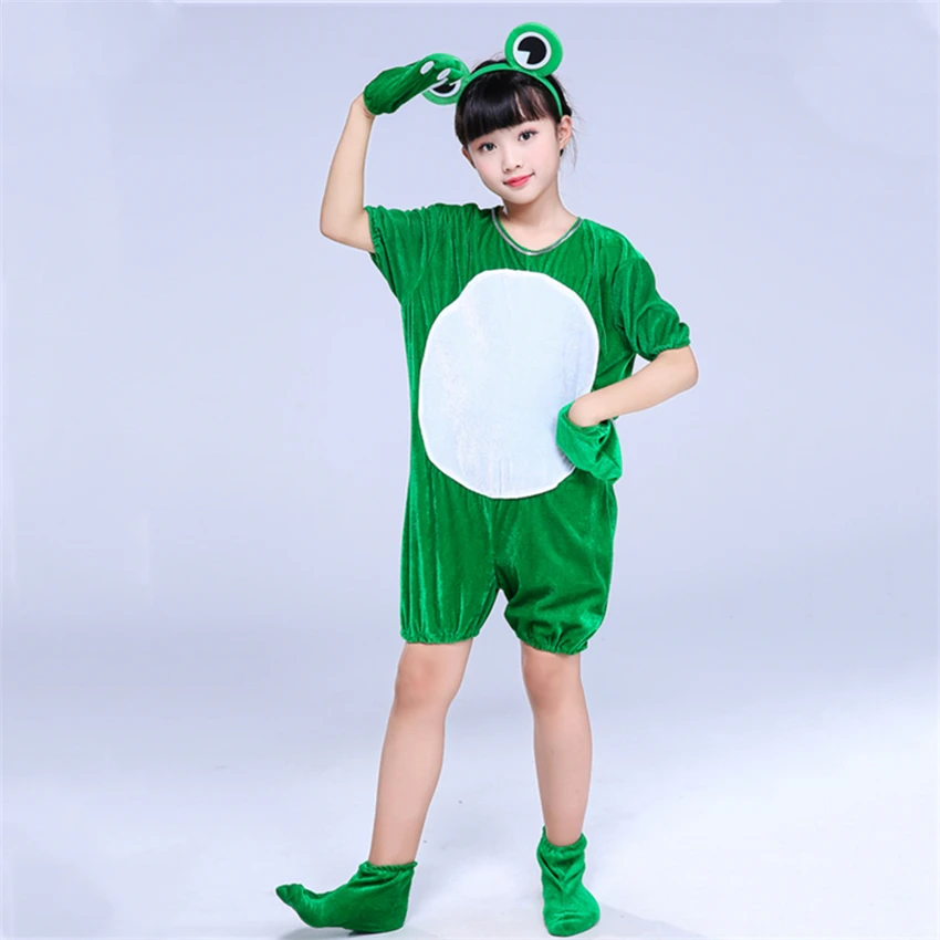 Детские маскарадные костюмы на Хэллоуин зеленая лягушка Головастик