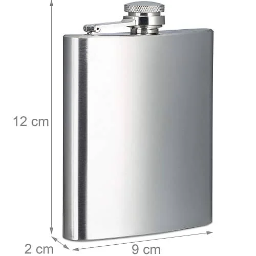 

Petaca de acero inoxidable de 200 ml para licores Gris