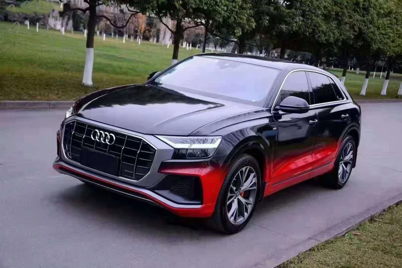 

Gloss Black Red Color Change Vinyl Camouflage Car Wrap Foil with Air Release Bubbles DIY Car Wrapping