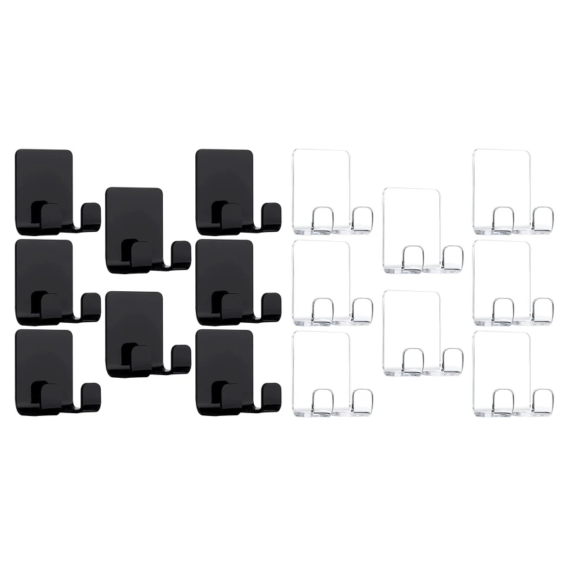 

Adhesive Hooks for Hanging Towel Bathroom Kitchen Garage Wall Mounted Square Shape Simple Design Towel Hook for Bathroom