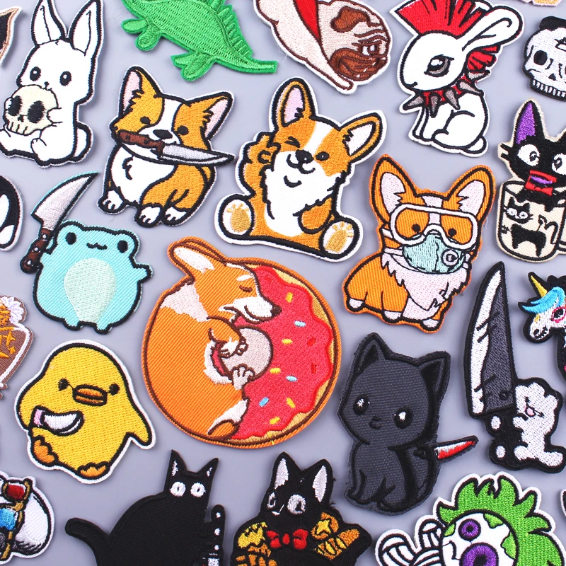 

Cartoon Patch Embroidered Patches For Clothing Thermoadhesive Patches On Clothes Clothing Applique Animal Patch For Clothes DIY