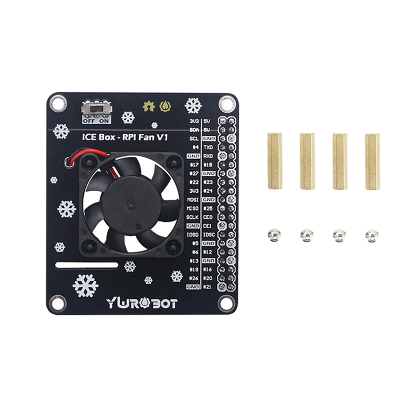 Raspberry Pi 4 охлаждающий вентилятор GPIO Расширительная плата со светодиодной