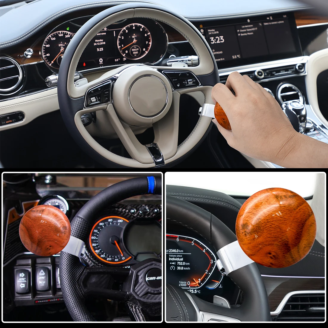 

Автостайлинг рулевое колесо бустерный мяч ручное управление шаром рукоятка рулевая рукоятка Спиннер ручка поворотный помощник