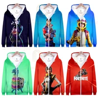 fortnite children zipper hoodie game cosplay clothes long sleeve sweatshirts size100 4xl royale battle boy streetwear hoody coat