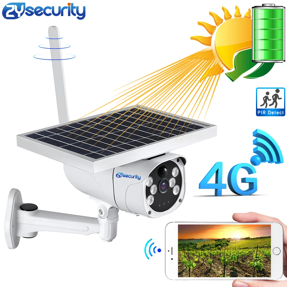 

IP-камера на солнечной батарее, IP67, 1080P, 4G, SIM-карта