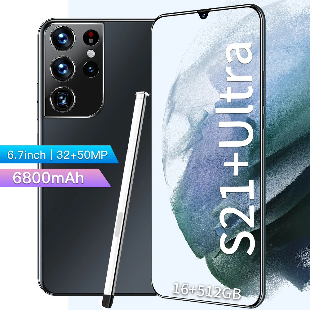 

Galaxy S21+ Ultra 6.7Inch Global 5G Lte Smartphone Android 10 16GB Ram 512GB Rom Telephone 6800 mAh Dual Sim 32MP+50MP 10 Core